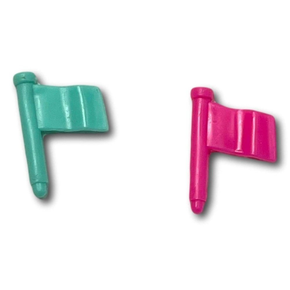 Vintage Polly Pocket Dolls Lot‎ 2 Flags from Magical Mansion Unused